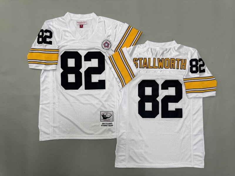 Men 2025 Pittsburgh Steelers #82 Stallworth white Throwback Limited NFL Jersey style 002->pittsburgh steelers->NFL Jersey